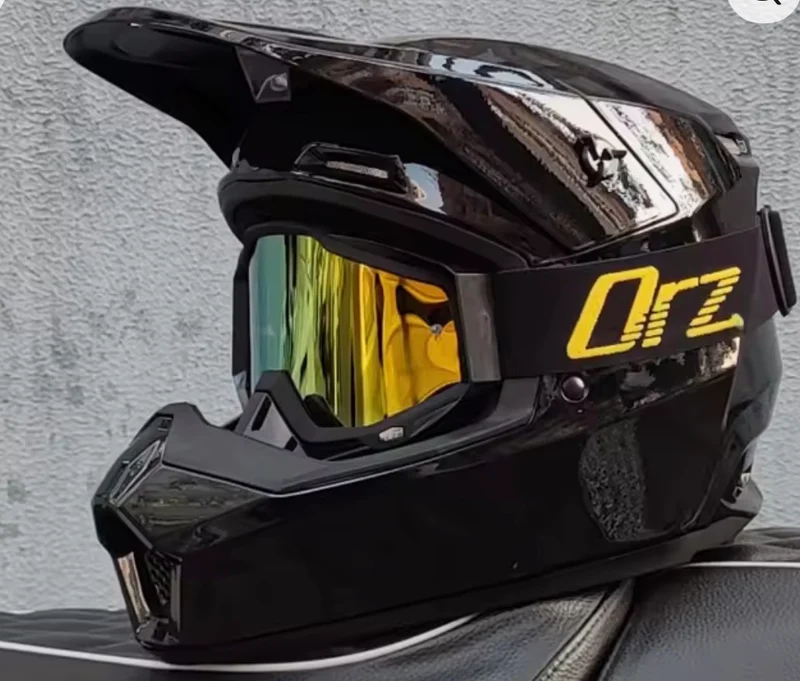 ORZ motorcycle helmet (off-road ) red/gunmetal