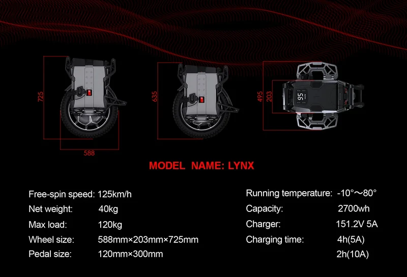 Veteran Lynx Electric Unicycle 50s