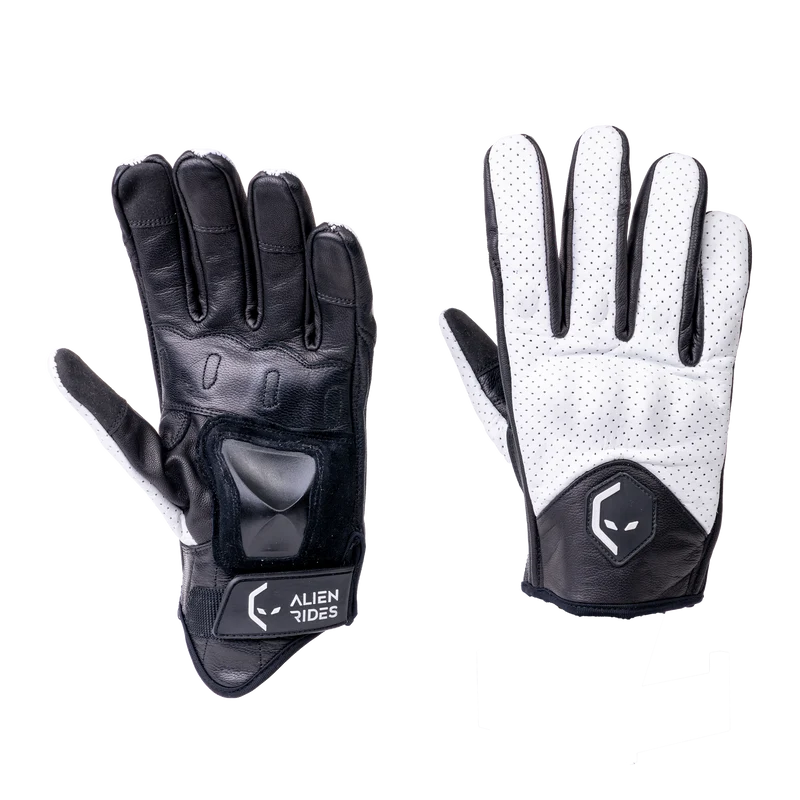 Alien Rides Kevlar Leather Gloves with Crash Protection