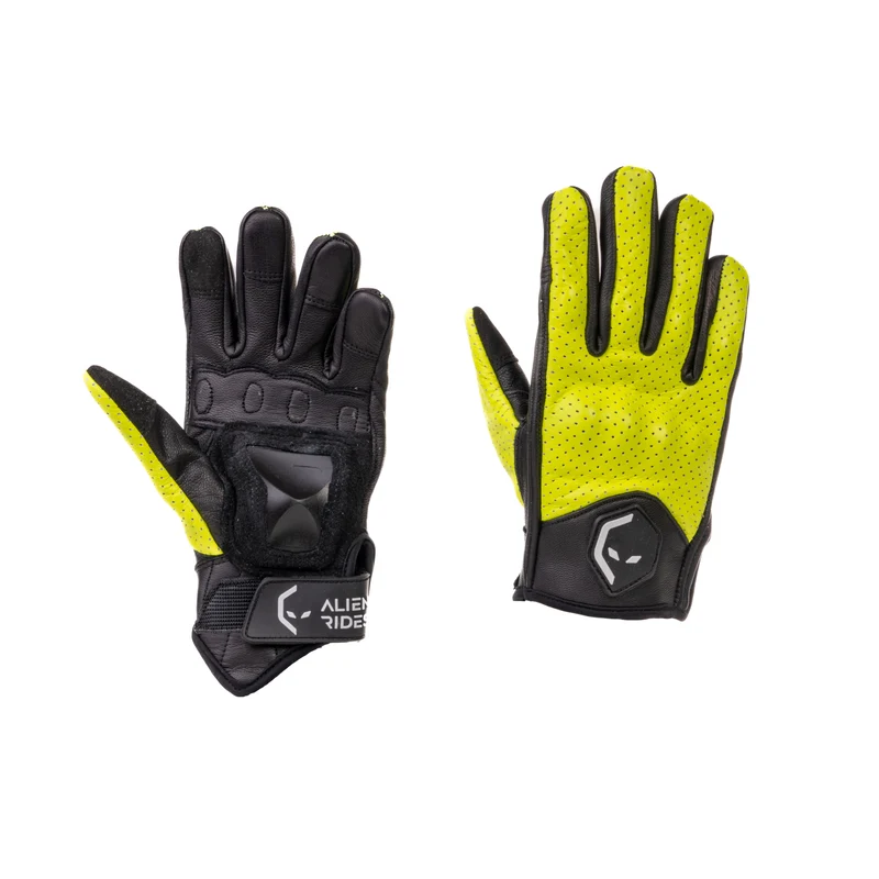 Alien Rides Kevlar Leather Gloves with Crash Protection