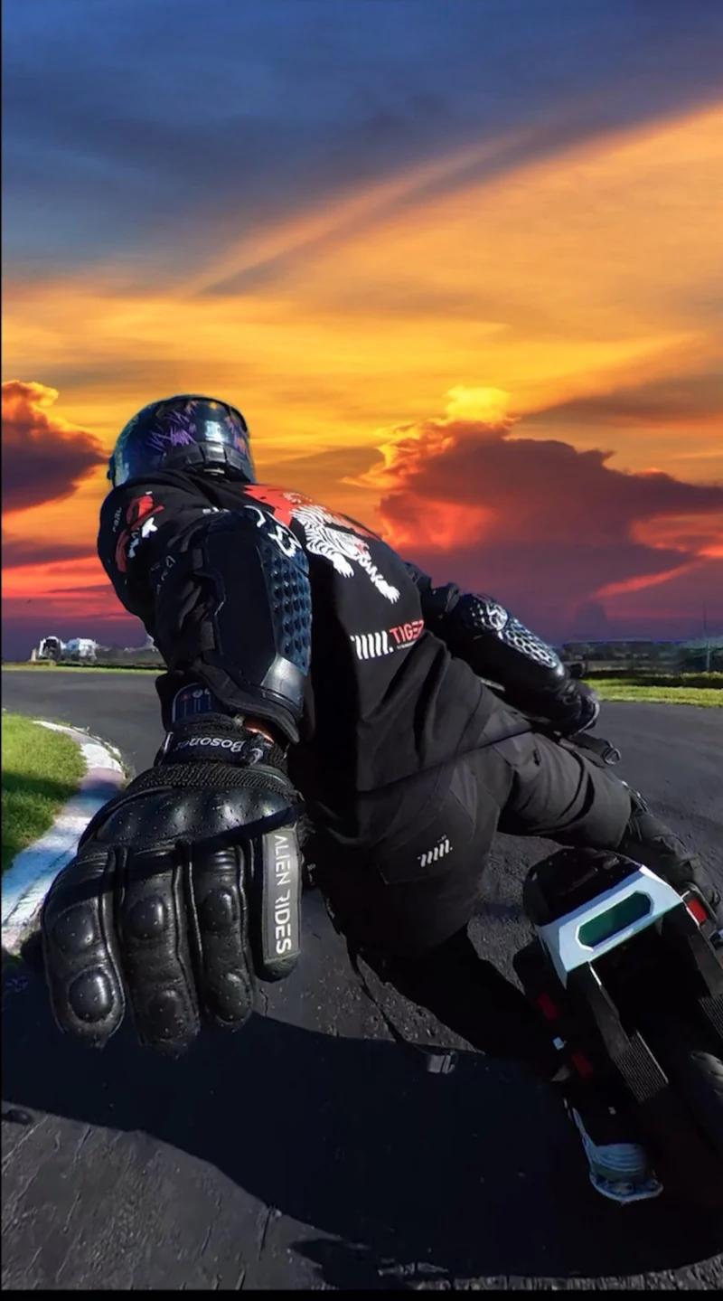 Alien Rides Kevlar Leather Gloves with Crash Protection