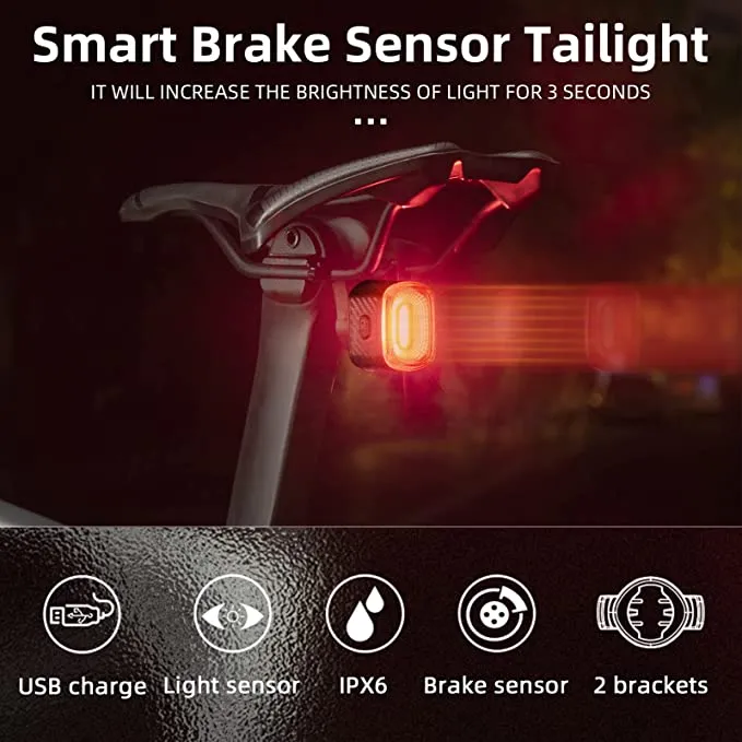 Rockbros Q2S Samurai Brake Sensing Tail Light