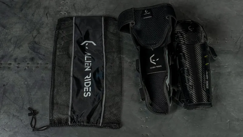 Alien Rides Carbon Fiber Protective Elbow and Knee Pads