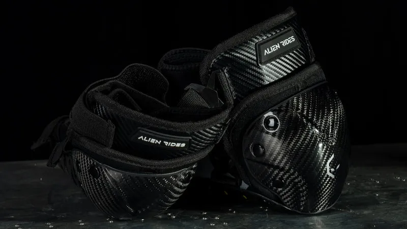 Alien Rides Carbon Fiber Protective Elbow and Knee Pads