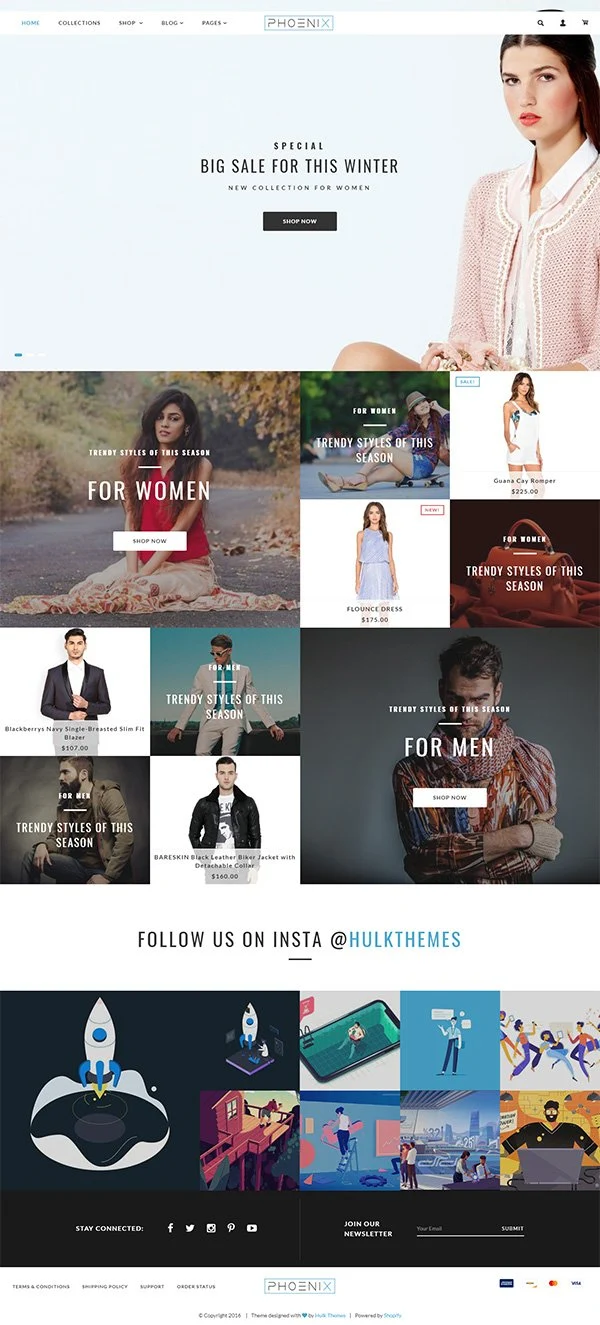 Men's Fashion Shopify Theme - Phoenix - HulkApps