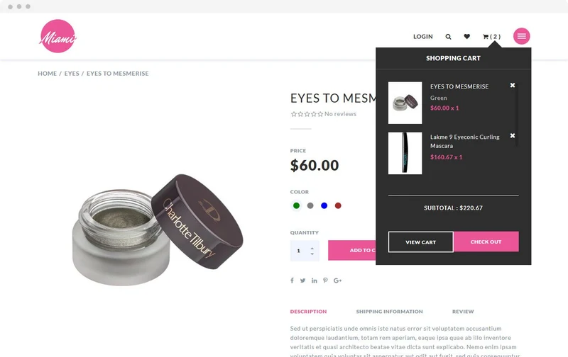 Cosmetics Shopify Theme - Miami - HulkApps