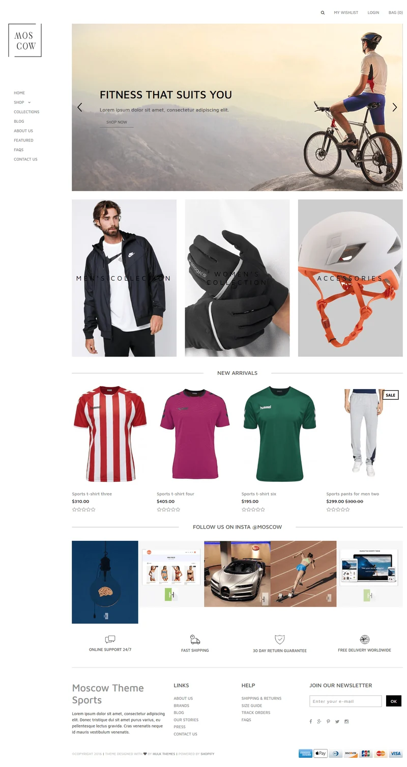 Sportswear Shopify Theme - Moscow