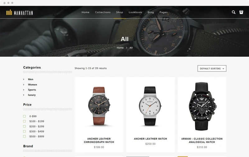 Sportswear Shopify Theme - Manhattan