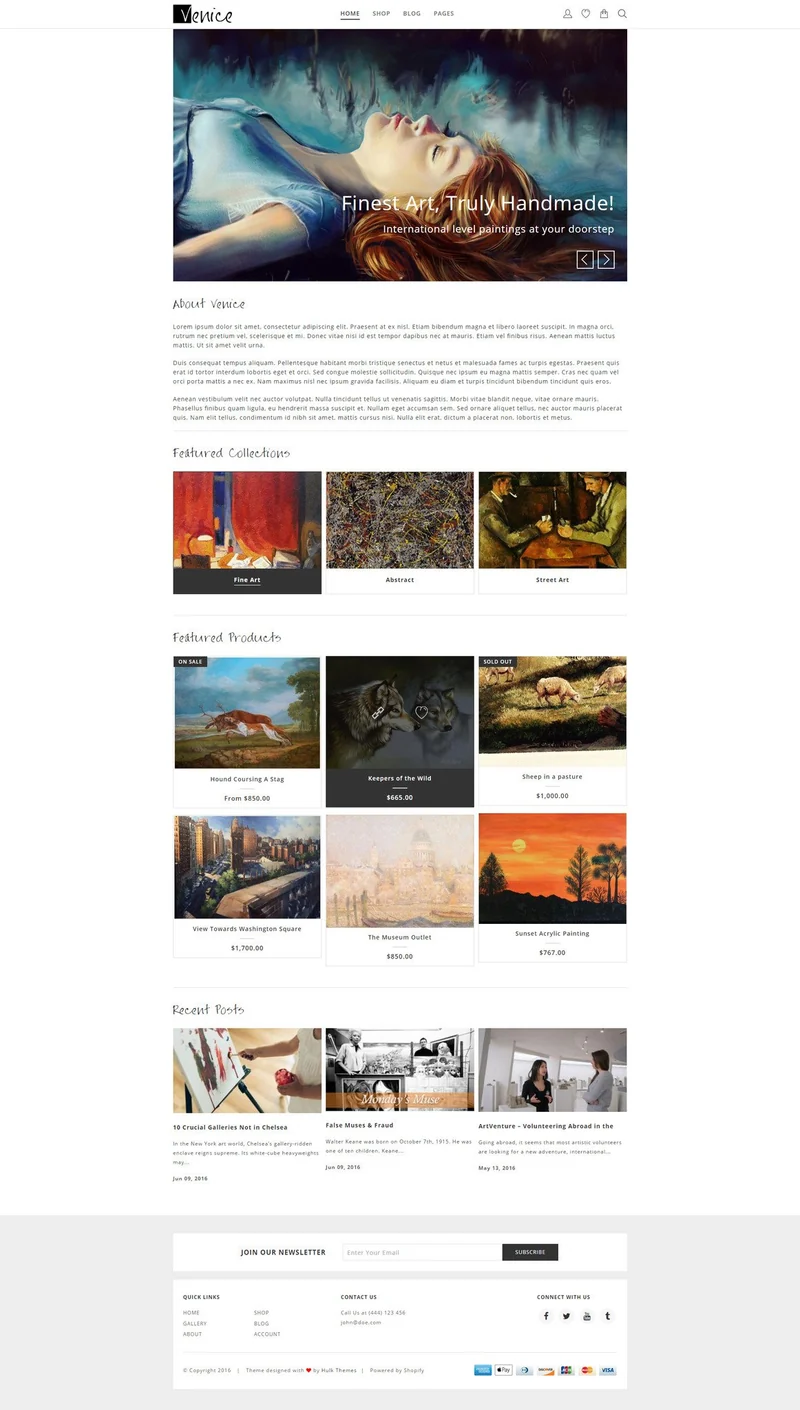 Art Store Venice Shopify Theme