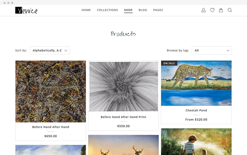 Art Store Venice Shopify Theme
