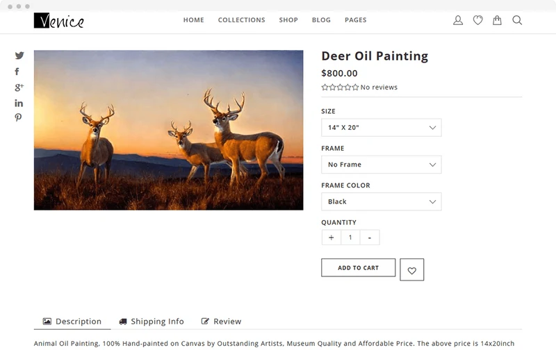 Art Store Venice Shopify Theme