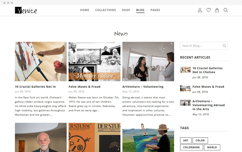 Art Store Venice Shopify Theme