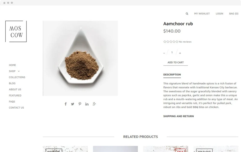 Food Store Moscow Shopify Theme