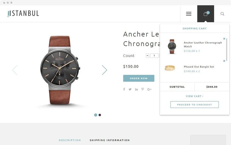 Watches Store Istanbul Shopify Theme